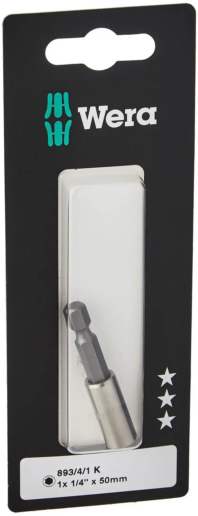 Main image of Wera - 5073401001 Hexagon 893/4/1 K SB Quick-Release Chuck, Universal Bit Holder 1/4"