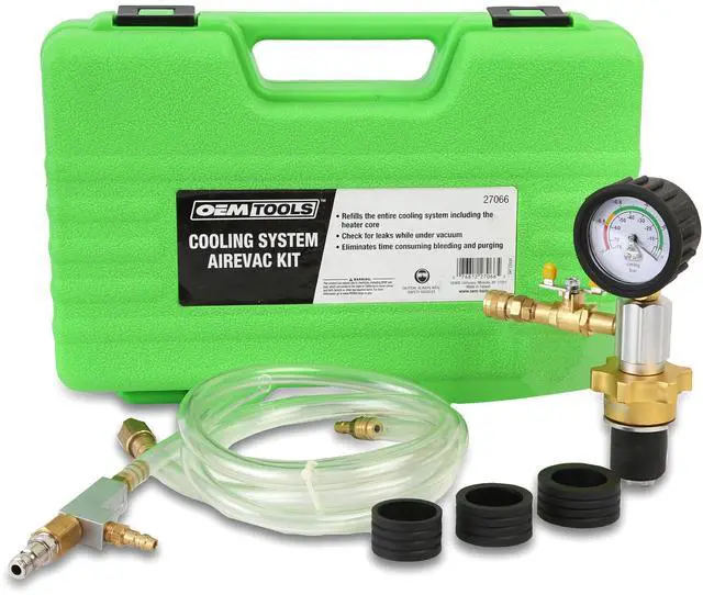 Main image of OEMTOOLS 27066 Coolant System Refiller Kit, 3 Adapters | Remove Air Trapped in Cooling System, Test Radiator and Heating Core Lines for Leaks | Fits Radiator Necks and Coolant Reservoirs