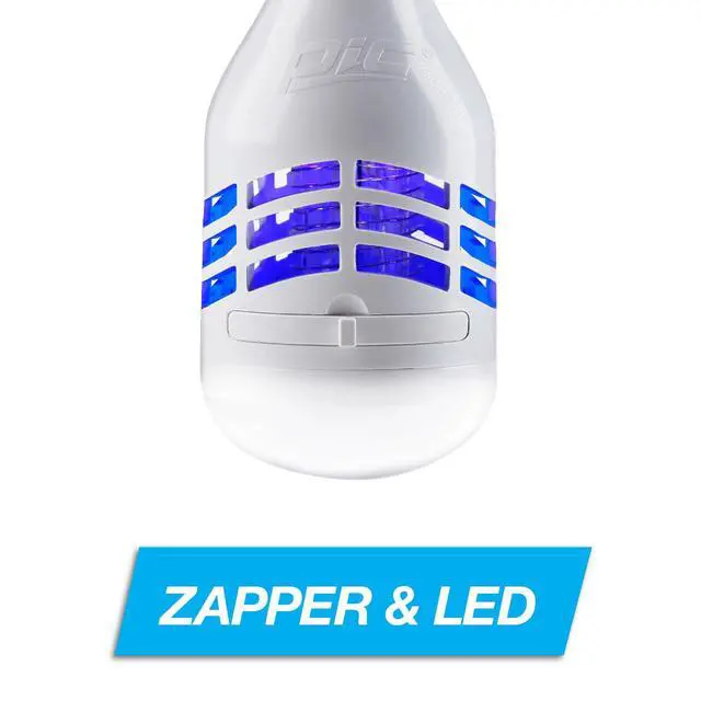 Alt view image 6 of 7 - PIC LED Bug Zapper Light Bulb, Compact Mosquito Zapper, Electric Insect Killer, White, Fit Standard Bulb Socket, Kills Bug on Contact, Bug Catcher for Home, 2 Pack
