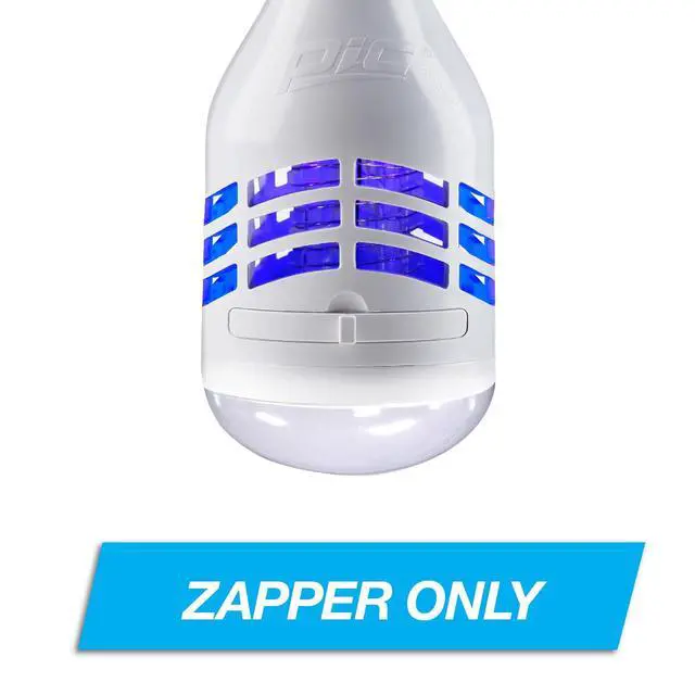 Alt view image 7 of 7 - PIC LED Bug Zapper Light Bulb, Compact Mosquito Zapper, Electric Insect Killer, White, Fit Standard Bulb Socket, Kills Bug on Contact, Bug Catcher for Home, 2 Pack