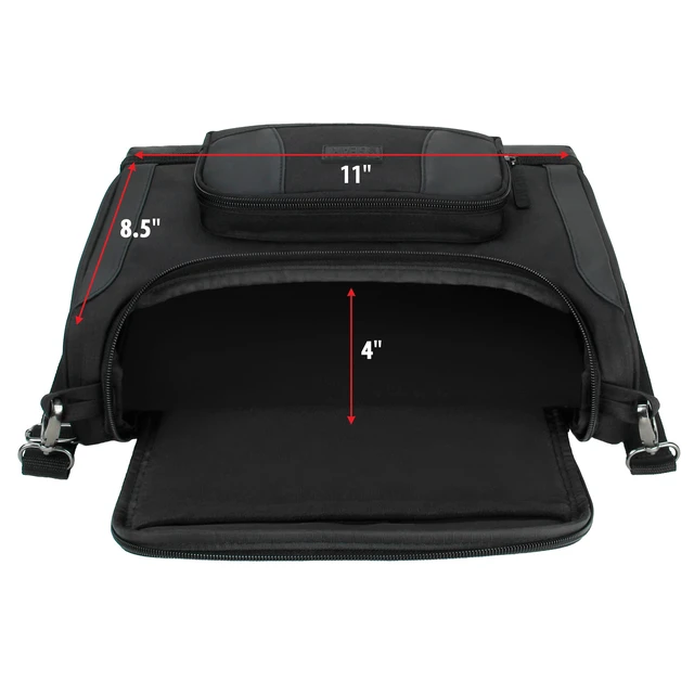 Alt view image 9 of 10 - Surface Pro 5 Travel Bag Shoulder Carry Case by USA Gear - Weather Resistant Exterior & Padded Interior Dividers - Fits New Microsoft Surface Pro (2017) / Pro 4 / Pro 3, Dock, Type Cover, Dial, Mo