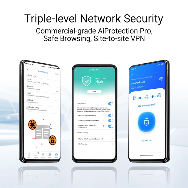 Alt view image 5 of 7 - ASUS ZenWiFi BT8 (3-Pack) Tri-Band WiFi 7 Mesh, 14 Gbps, 8850 sq.ft, Dual 2.5G Ports, Security and Parental Controls Included, Smart Home Master SSIDs, 4G & 5G Mobile Tethering