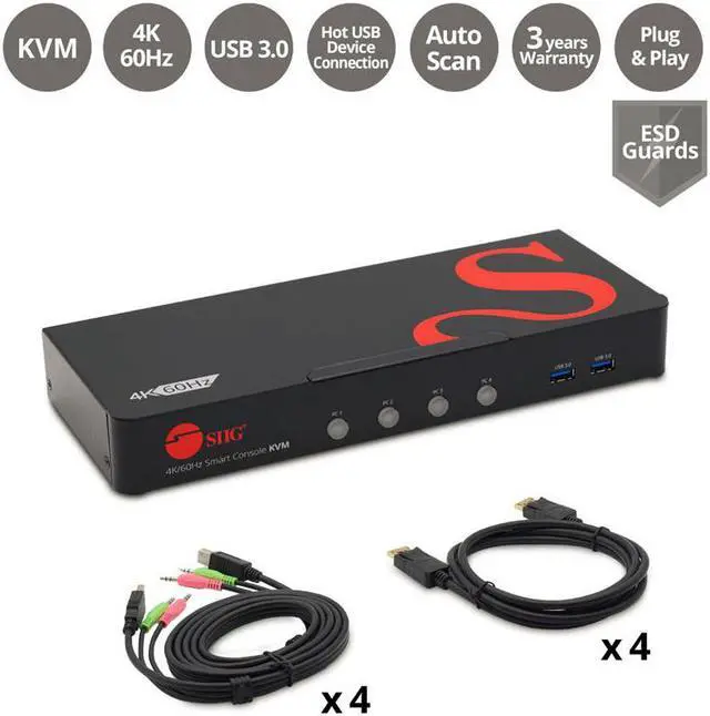 Main image of 4 PORT DISPLAYPORT 1.2 4K KVM SWITCH