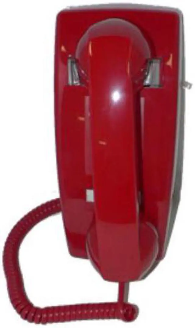 Main image of Cortelco ITT2554NDLRD 255447VBANDL Wall No Dial Red