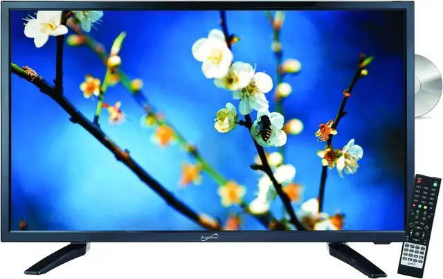 Alt view image 5 of 10 - SuperSonic 22"  SC-2212 1080p LED Widescreen HDTV Built-in DVD Player with HDMI Input, AC/DC Compatible for RVs