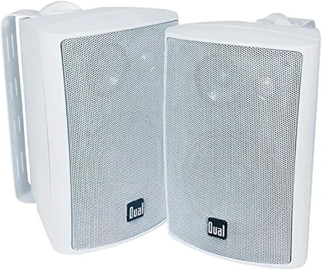 Alt view image 6 of 9 - Dual 4" 3-Way Indoor/Outdoor Speakers - White
