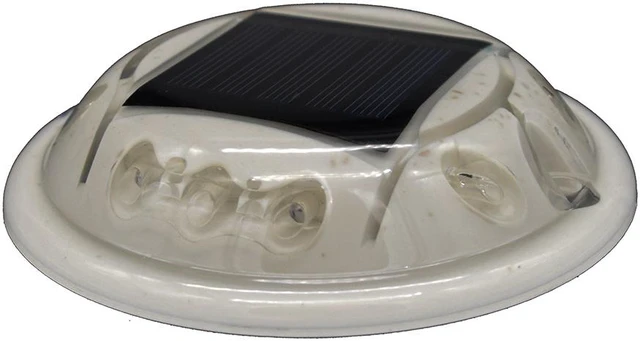 Main image of Hydro Glow C1r Round Solar Dock, Deck &Amp; Pathway Light - Red