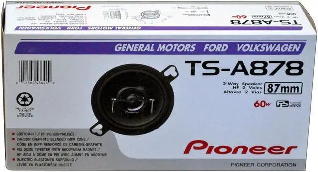 Alt view image 4 of 20 - Pioneer TS-A878 A-Series 3.5 60-Watt 2-Way Speakers