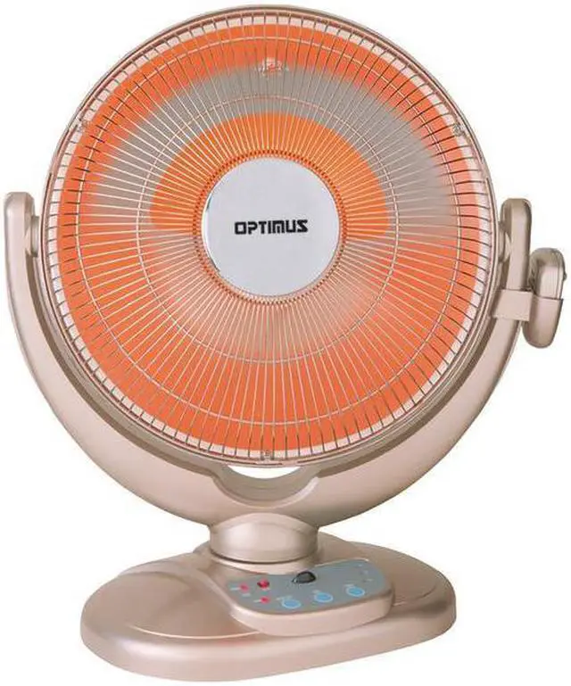 Alt view image 4 of 11 - OPTIMUS H-4438 Optimus h-4438 14 oscillating dish heater with remote