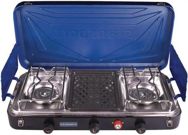 Alt view image 3 of 6 - Stansport 212-600-50 Outfitter Series 3-Burner Propane Stove