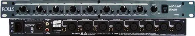 Alt view image 2 of 5 - ROLLS RM82 Channel Mic-Line Mixer