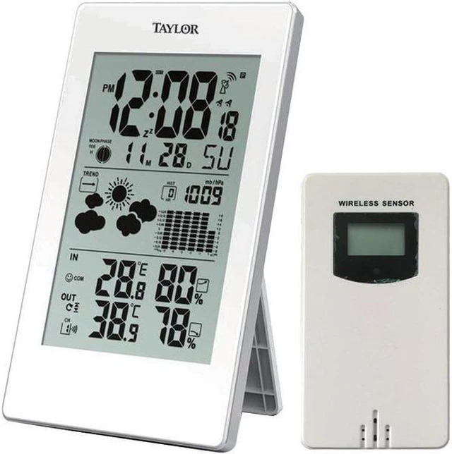 Alt view image 7 of 11 - TAYLOR 1735 Digital Weather Forecaster with Barometer & Alarm Clock