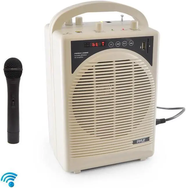 Alt view image 6 of 8 - Pyle PWMA120BM Portable PA Speaker Amplifier & Mic System