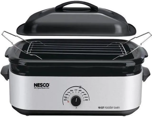 Alt view image 7 of 12 - Nesco 18-quart Porcelain Cookwell Roaster Oven