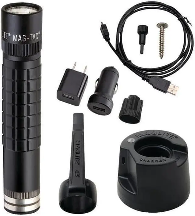 Main image of MAGLITE TRM1RE4 671-Lumen LED MAGTAC Rechargeable Flashlight (Plain Bezel)