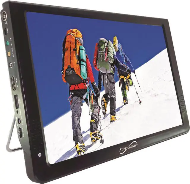Main image of Supersonic SC-2812 12" Portable Ultra Lightweight Widescreen LED TV, HDMI, SD, MMC, USB, VGA Remote Control