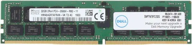Alt view image 3 of 3 - Hynix 32GB 2Rx4 RDIMM- 2666MT/s (HMA84GR7AFR4N-VK-OSTK)