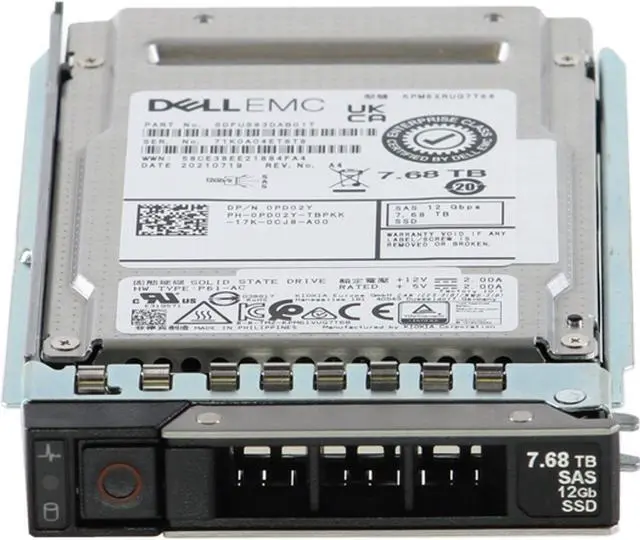 Alt view image 2 of 6 - Dell 7.68TB 24Gbps SAS RI TLC 2.5 SSD KPM6XRUG7T68 (ME5) (KPM6XRUG7T68-OSTK)