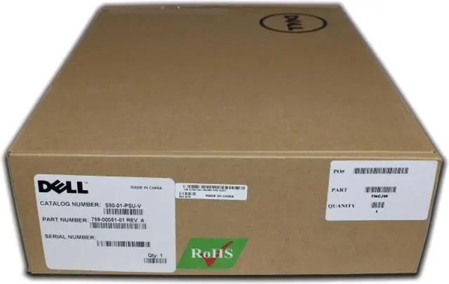Main image of Dell Force10-S50 470W I/O to PSU Switch Power Supply - Normal Airflow (7NCJW)