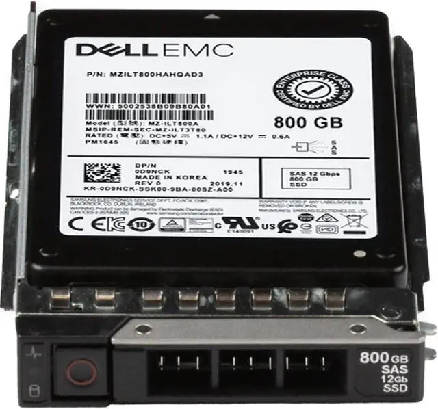 Alt view image 2 of 6 - Dell 800GB 12Gbps SAS MU TLC 2.5 SSD PM1645 CPO (D9NCK) -R