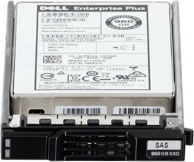 Alt view image 2 of 5 - Dell Compellent 960GB 12Gbps SAS RI MLC 2.5 SSD (HUSMR1610ASS200)