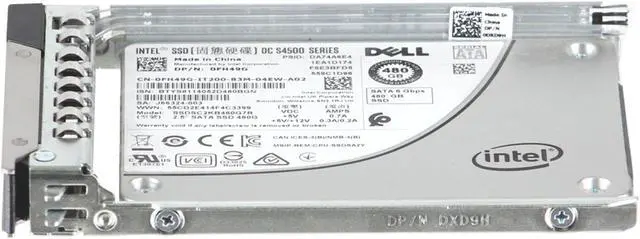 Alt view image 3 of 6 - Dell 480GB 6Gbps SATA RI TLC 7mm 2.5 SSD S4500 CPO (FH49G) -CO3