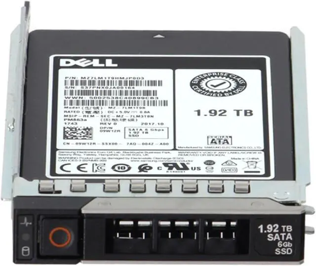 Alt view image 2 of 5 - Dell 1.92TB 6Gbps SATA RI MLC 7mm 2.5 SSD PM863A CPO (9W12R) -CO3