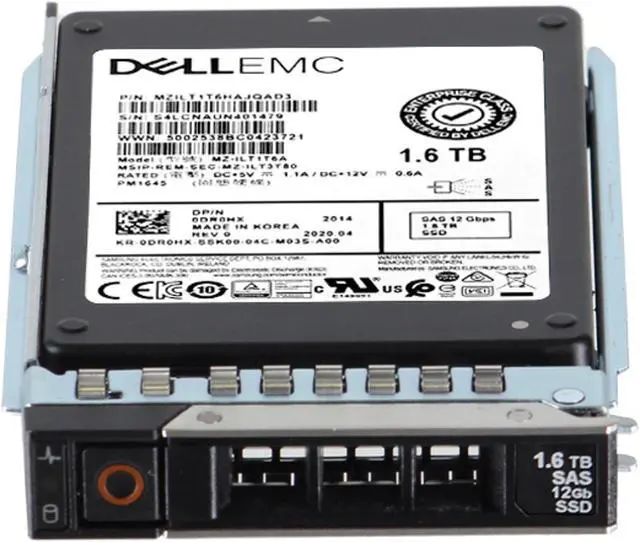 Alt view image 2 of 6 - Dell 1.6TB 12Gbps SAS MU TLC 2.5 SSD PM1645 CPO (DR0HX) -R