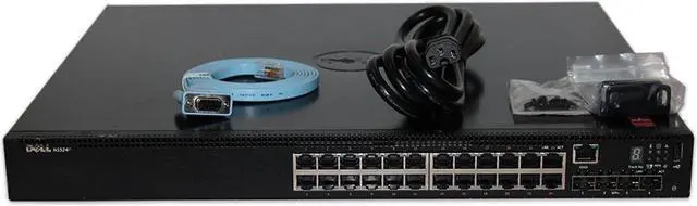 Alt view image 2 of 6 - Dell Networking N1524P 24P 1GbE PoE+ 4P SFP+ Switch