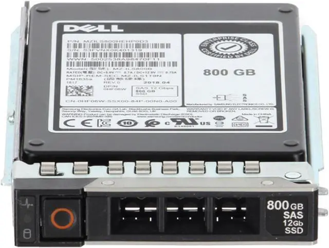 Alt view image 2 of 5 - Dell 800GB 12Gbps SAS MU TLC 2.5 SSD PM1635a CPO (HF06W) -CO3