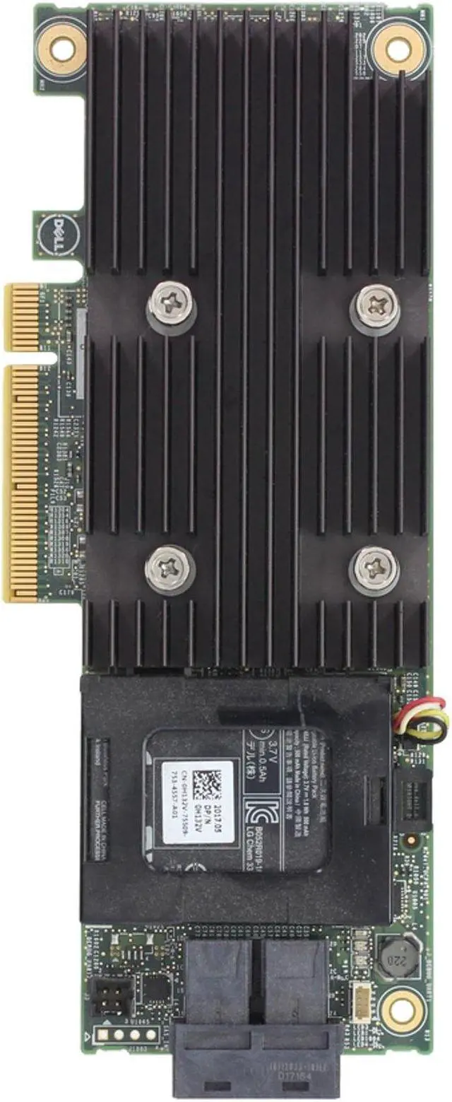 Alt view image 5 of 6 - Dell H730 1GB 12Gbps w/No Bracket PERC Adptr (44GNF)