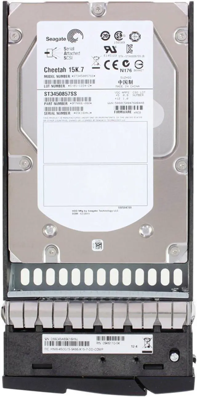 Alt view image 5 of 5 - Dell Compellent 450GB 15K 3.5" SAS 6Gbs HDD (0946110-04-CML-CO2)
