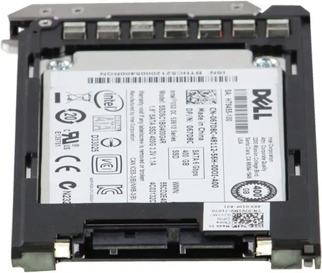 Alt view image 4 of 5 - Dell 400GB 6Gbps SATA MU MLC 1.8 SSD S3610 CPO (67D8C) -R
