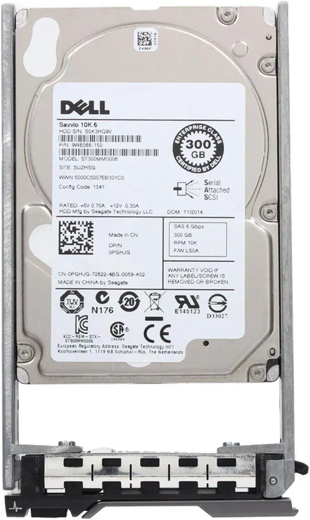 Alt view image 5 of 5 - Dell 300GB 10K 6Gbps SAS 2.5 HDD 512n Used (PGHJG-R-OSTK)
