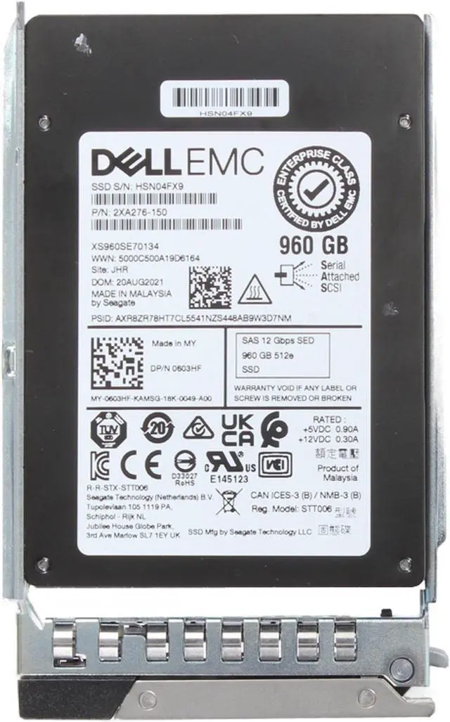 Alt view image 5 of 5 - Dell 960GB 12Gbps vSAS RI eTLC 2.5 SSD SED XS960SE70134 (603HF)
