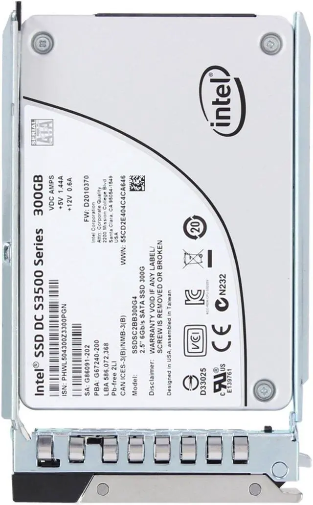 Alt view image 5 of 6 - Intel 300GB 2.5" MLC SATA 3Gbs SSD (G86091-202)