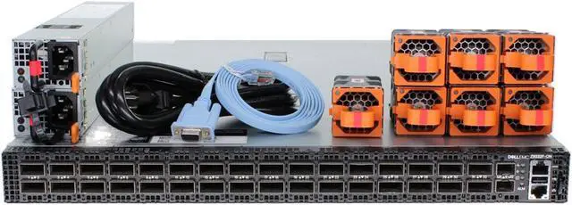 Alt view image 4 of 5 - Dell Networking Z9332F-ON 32P 400GbE QSFP56-DD OS10 I/O-PSU Switch (Kit)