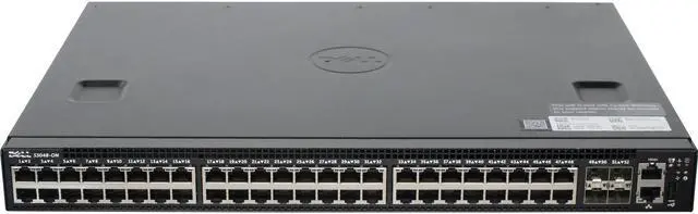 Alt view image 2 of 6 - Dell Networking S3048-ON 48P 1GbE 4P SFP+ PSU-I/O 2 PSU Switch (Rails)