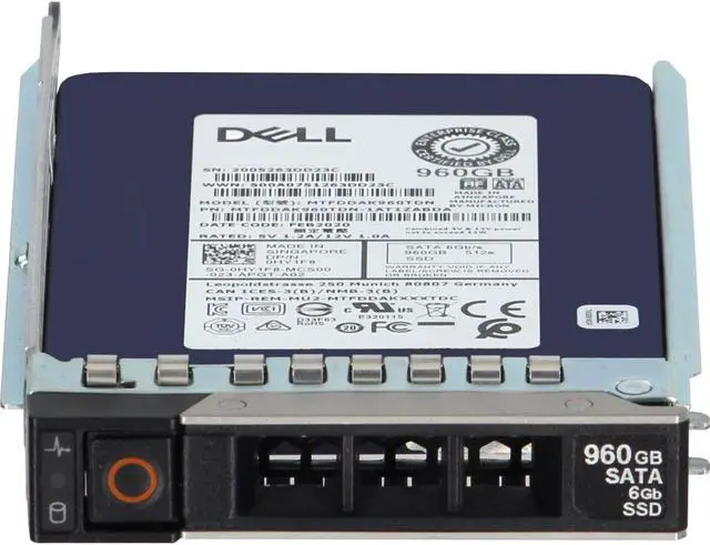 Alt view image 2 of 5 - Dell 960GB 6Gbps SATA MU TLC 2.5 SSD 512e 5200 Max CPO (HY1F8) -R