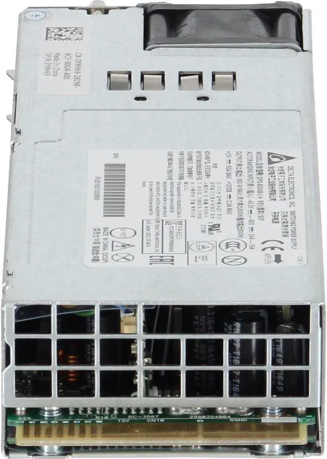 Alt view image 4 of 6 - Dell 800W-60V DC PSU to I/O Switch Power Supply - Reverse Airflow