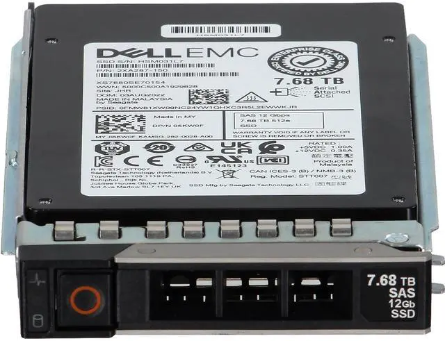 Alt view image 2 of 6 - Dell 7.68TB 12Gbps SAS RI TLC SED 2.5 SSD XS7680SE70154 (5KW0F)