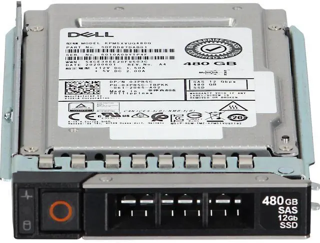 Alt view image 2 of 5 - Dell 480GB 12Gbps SAS MU TLC 2.5 SSD KPM5XVUG480G (ME4) (3PR5C)