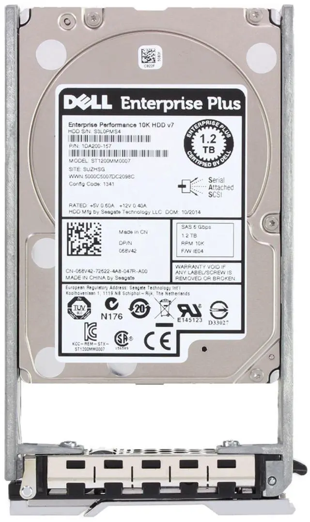 Alt view image 5 of 6 - Dell Enterprise Plus 1.2TB 10K 12Gbps SAS 2.5 HDD 512n (68V42)