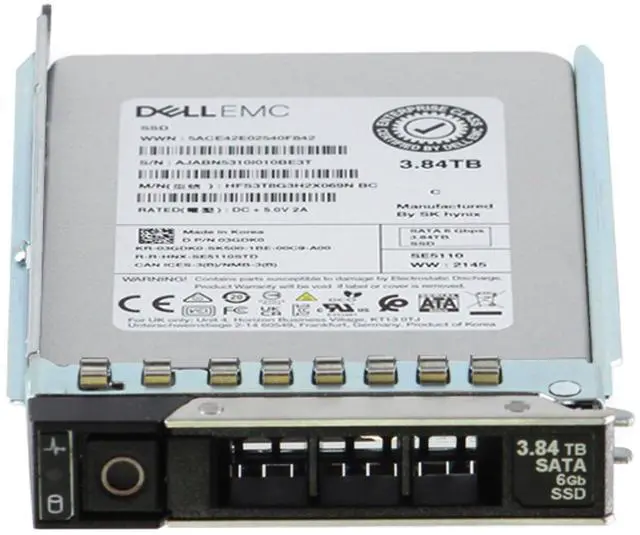 Alt view image 2 of 5 - Dell 3.84TB 6Gbps SATA RI TLC 7mm 2.5 SSD SE5110 (3GDK0)