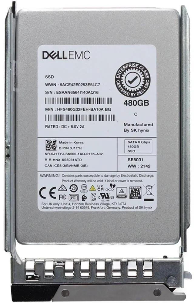 Alt view image 5 of 5 - Dell 480GB 6Gbps SATA MU TLC 7mm 2.5 SSD SE5031 (J1TYJ)