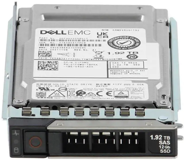 Alt view image 2 of 5 - Dell 1.92TB 12Gbs vSAS RI TLC SED 2.5 SSD KRM6VRUG1T92 (1FGWG)