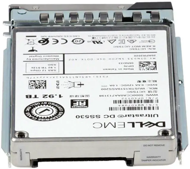 Alt view image 4 of 6 - Dell 1.92TB 12Gbps SAS RI TLC 2.5 SSD 512e DC SS530 (5ND33)
