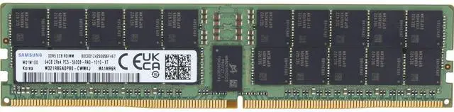 Alt view image 3 of 6 - Samsung 64GB 2Rx4 DDR5 RDIMM- 5600MT/s (M321R8GA0PB0-CWMKJ-OSTK)