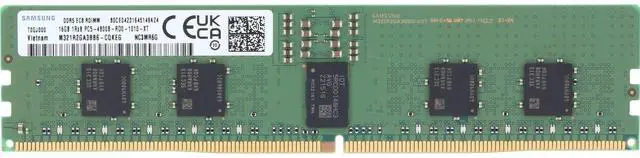 Alt view image 3 of 6 - Samsung 16GB 1Rx8 DDR5 RDIMM- 4800MT/s (M321R2GA3BB6-CQKEG-OSTK)
