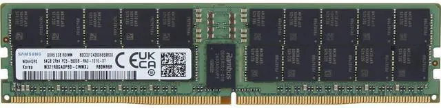 Alt view image 3 of 6 - Samsung 64GB 2Rx4 DDR5 RDIMM- 5600MT/s (M321R8GA0PB0-CWMXJ-OSTK)
